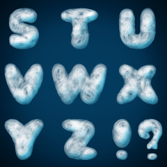 cloud alphabet for design