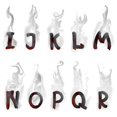 English  smoking alphabet