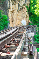 Obraz premium Railway at Kanchanaburi, Thailand