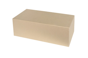 Closed shipping cardboard box isolated