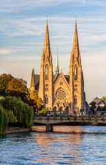 Fototapeta na wymiar St Paul's church in Strasbourg - Alsace, France