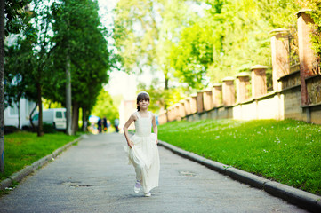Fototapeta premium Happy little girl