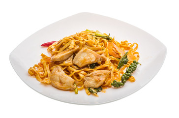 Fried noodles with pork