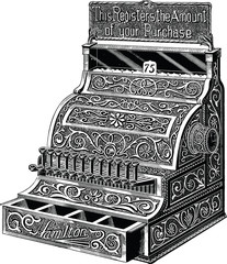 Vintage graphic cash register - 71783177