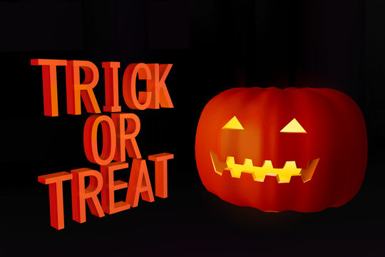Scary pumpkin Trick or Treat