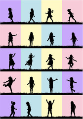 children silhouette