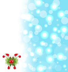 Christmas cute wallpaper with sparkle, snowflakes, sweet cane