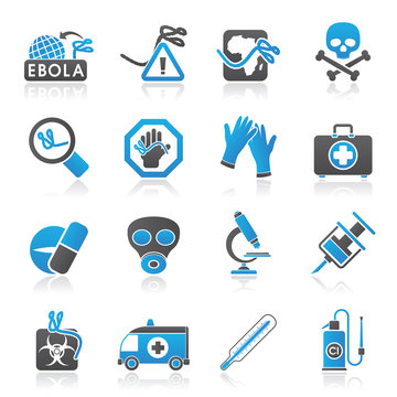 Ebola Pandemic Icons - Vector Icon Set