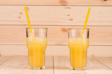 glasses of fresh orange juice