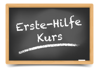 Obraz premium Schultafel Erste Hilfe
