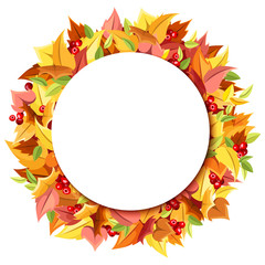 Background with colorful autumn leaves. Vector eps-10.
