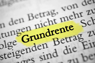 Grundrente - gelbe Markierung