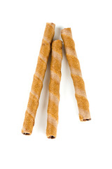 waffle tubes with chocolate cream