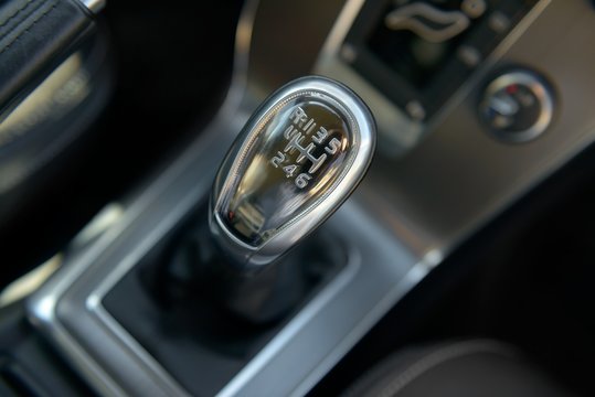 Closeup photo of car gearbox