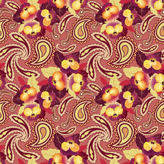 Floral texture. Flower seamless background. Geometric pattern
