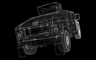 Naklejka premium Military Vehicle