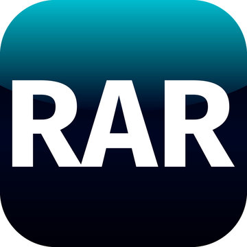 Archive rar blue icon for apps
