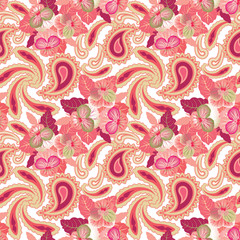 Floral texture. Flower seamless  pattern. Flourish background