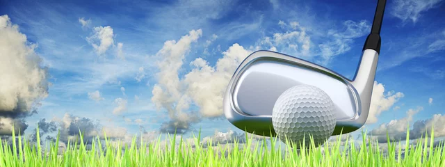 Tableaux ronds sur aluminium brossé Golf Golf
