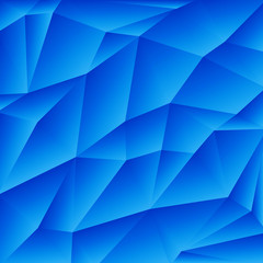 Abstract vector background of bright blue triangles