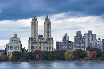 Fototapeta na wymiar Upper West Side Skyline from Central Park, New York City