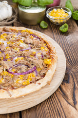 Fresh made Tuna Pizza