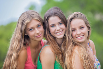 beautiful young girls with perfect skin teeth and har.