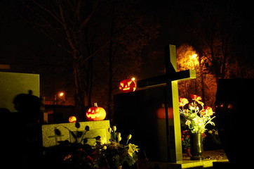 Pumpkins in Cementary