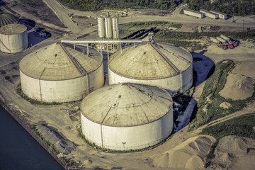 Aerial view of industrial zone