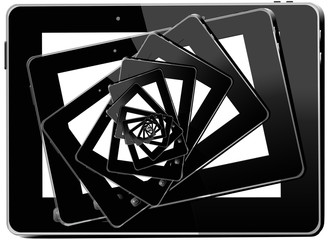 kaleidoscope from black tablets