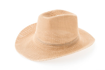 Straw hat isolated on white background