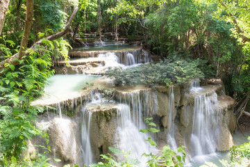 Fototapeta na wymiar Huay Mae khamin waterfall