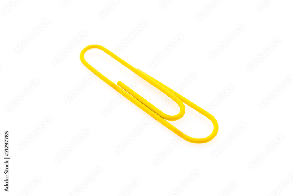 Canvas Prints Paper clip isolated on white background