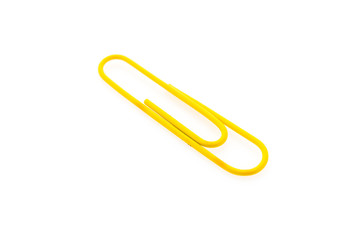 Paper clip isolated on white background