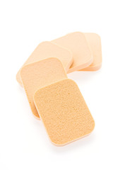 Face sponge powder isolated on white