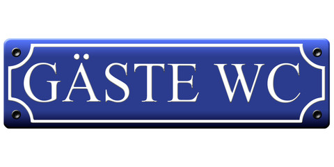 Gäste wc schild
