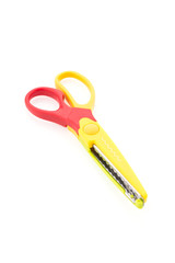 Zigzag scissor isolated on white background