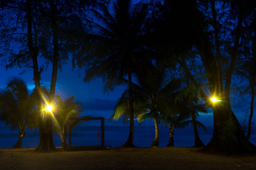 beautiful twilight at the beach