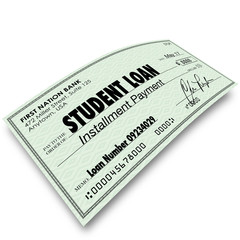 Student Loan Debt Installment Payment Check Money Paid Back