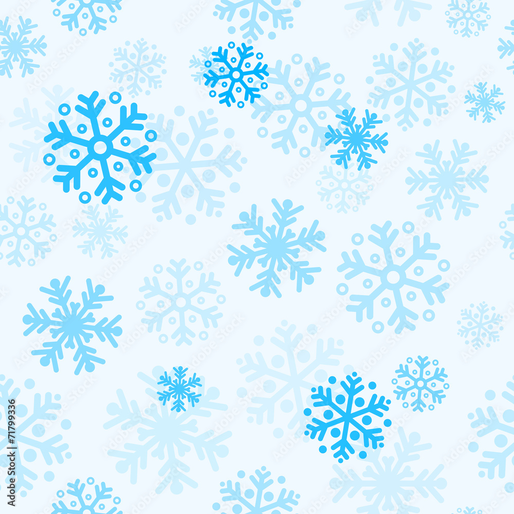 Aufkleber abstract christmas seamless pattern background with snowflakes