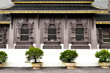 Ancient pagoda temple in Chiang Mai, Thailand.