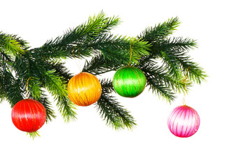 Christmas decoration isolated on the white