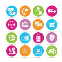 call center service icons