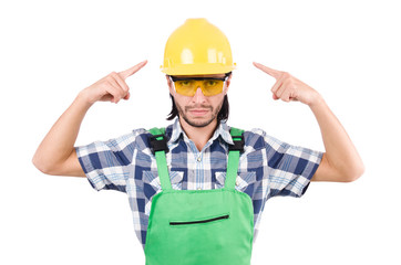 Industrial worker isolated on the white background