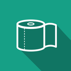 toilet paper icon with long shadow