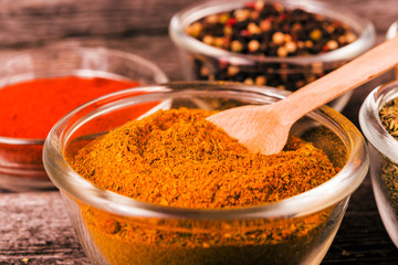 Close up exotically spice mix