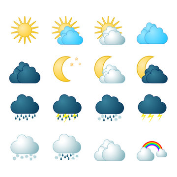 Meteorology icons set