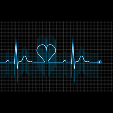 Illustration of medical electrocardiogram - ECG