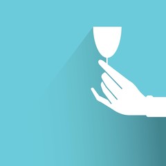 hand holding wine glass