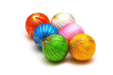 Christmas decorations in festive holiday concept